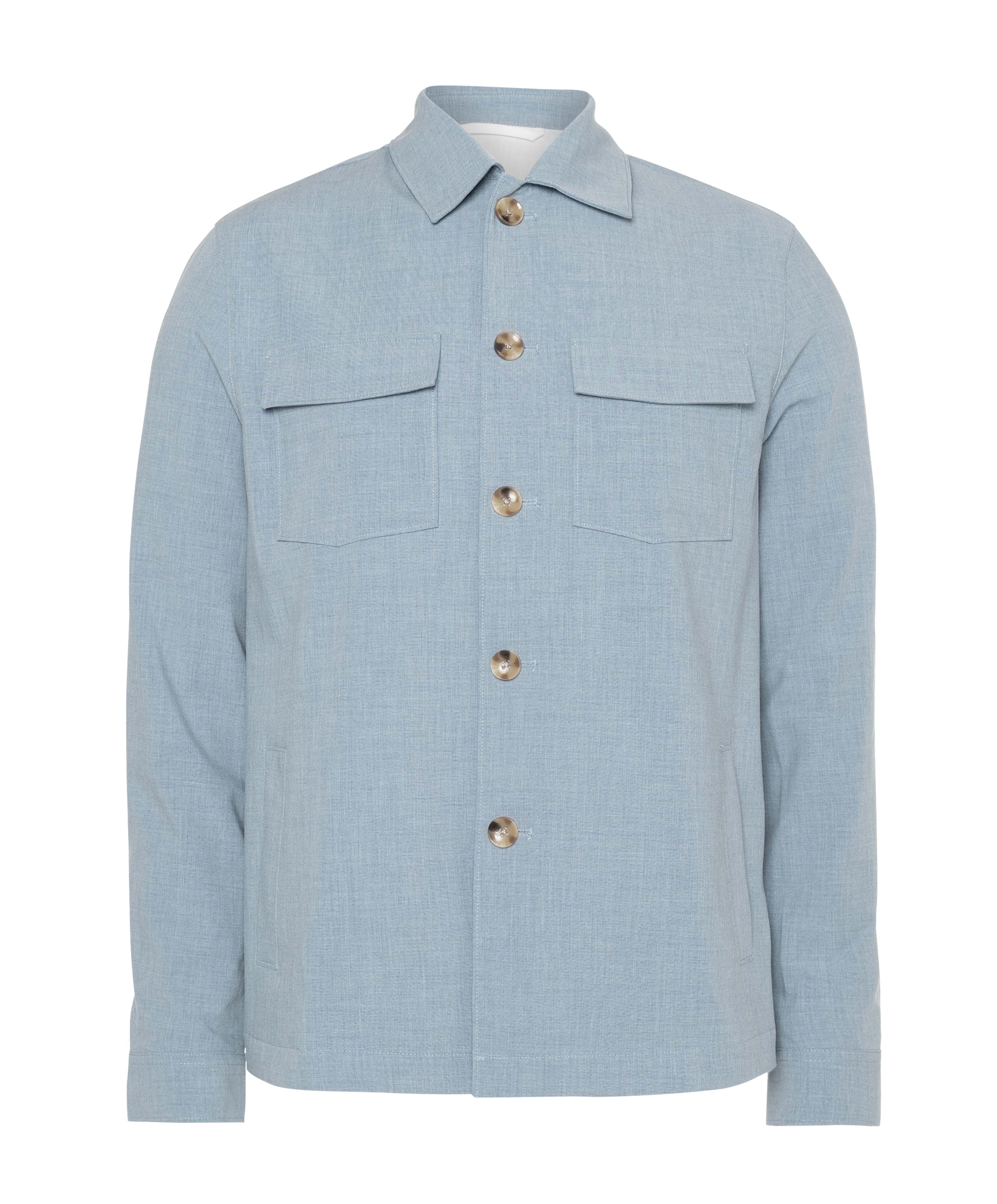 Heren overshirt blauw