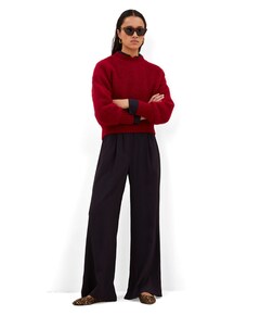 benji wide stripe dames broek bordeaux