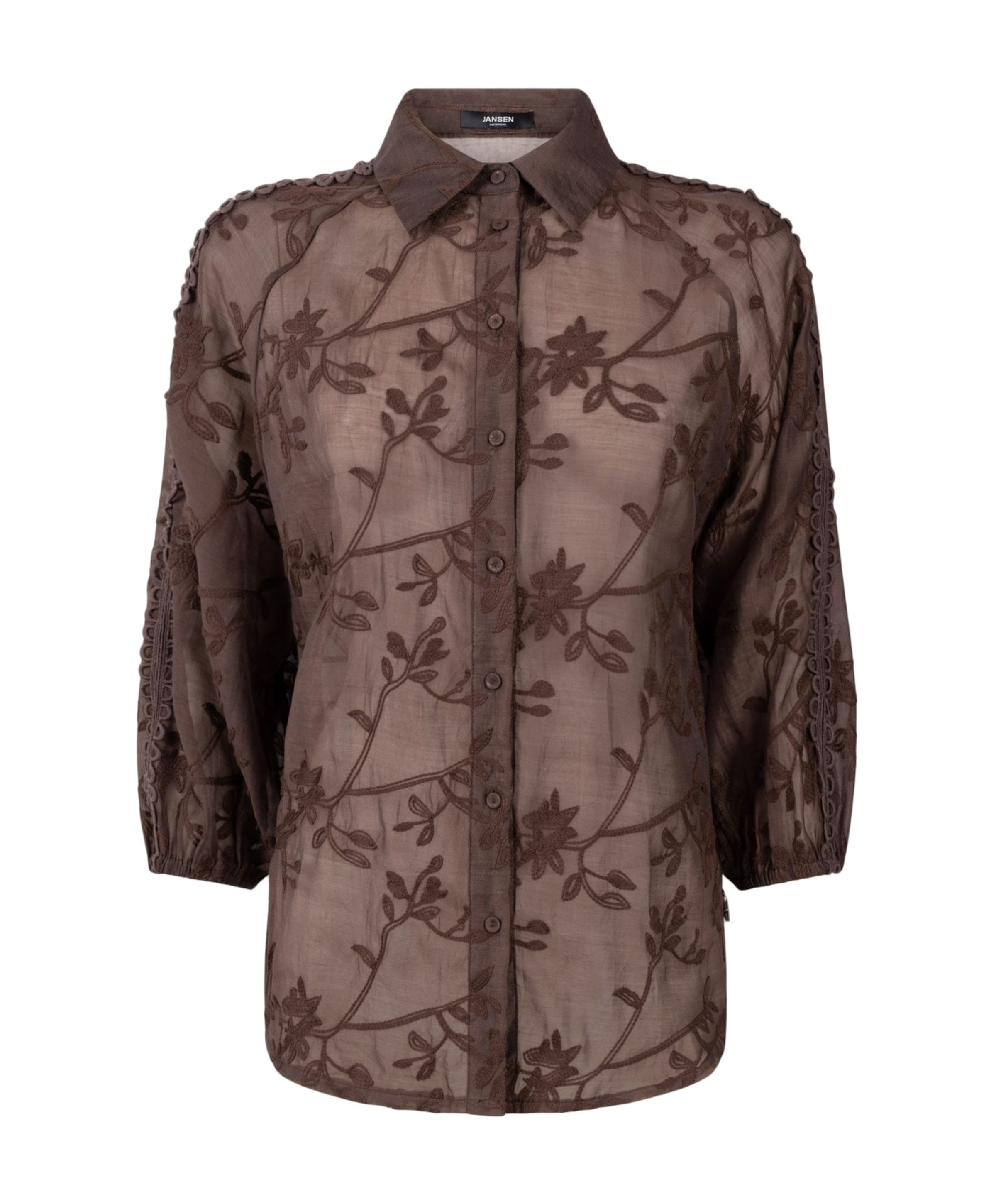 Dames blouse bruin