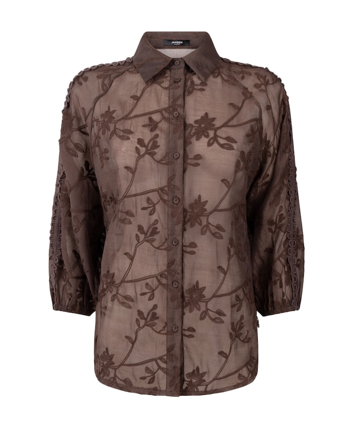 Dames blouse bruin
