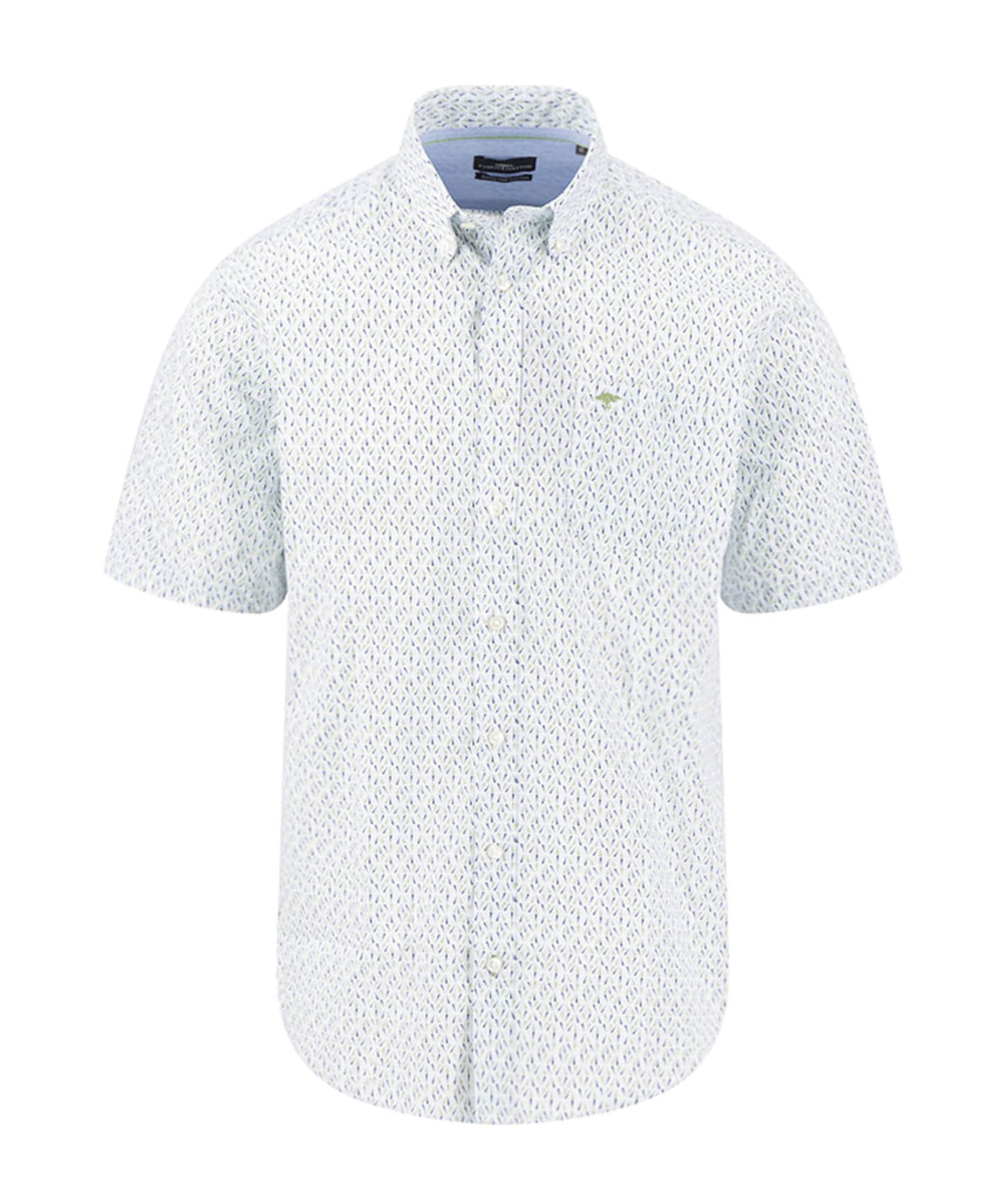 Heren overhemd korte mouw groen