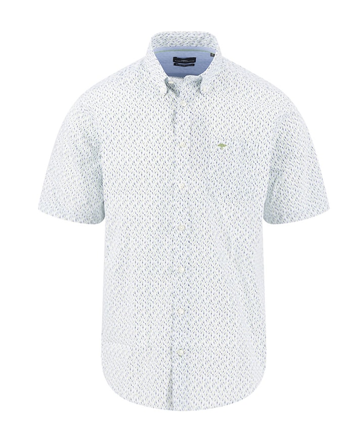 Heren overhemd korte mouw groen