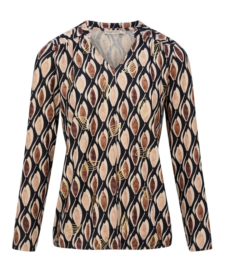 Dames longsleeve bruin
