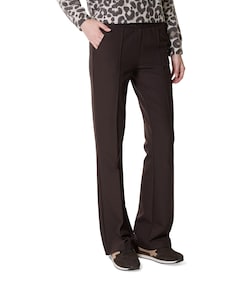 Jenny Wide Flared dames broek bruin