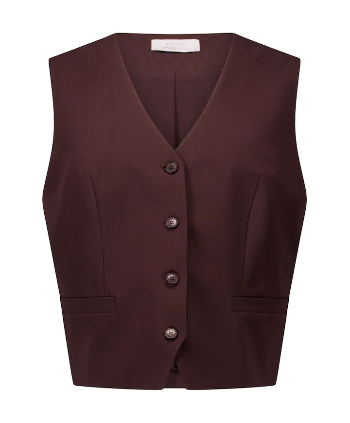 Dames gilet bruin