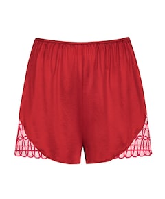 Dames pyjamashort rood