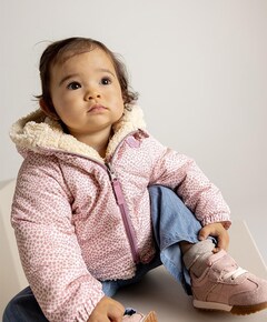 Meisjes omkeerbare jas roze