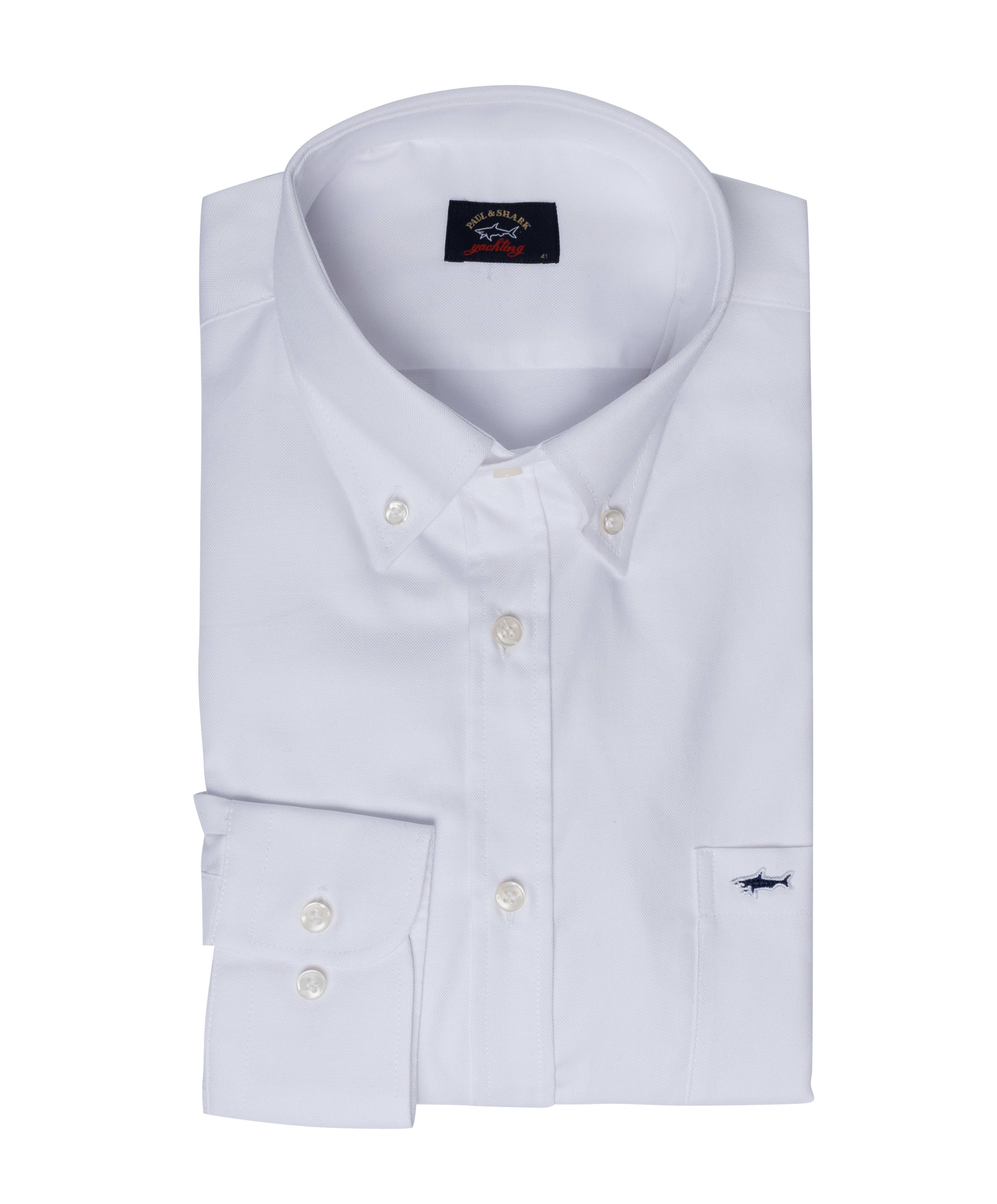 Heren overhemd lange mouw wit