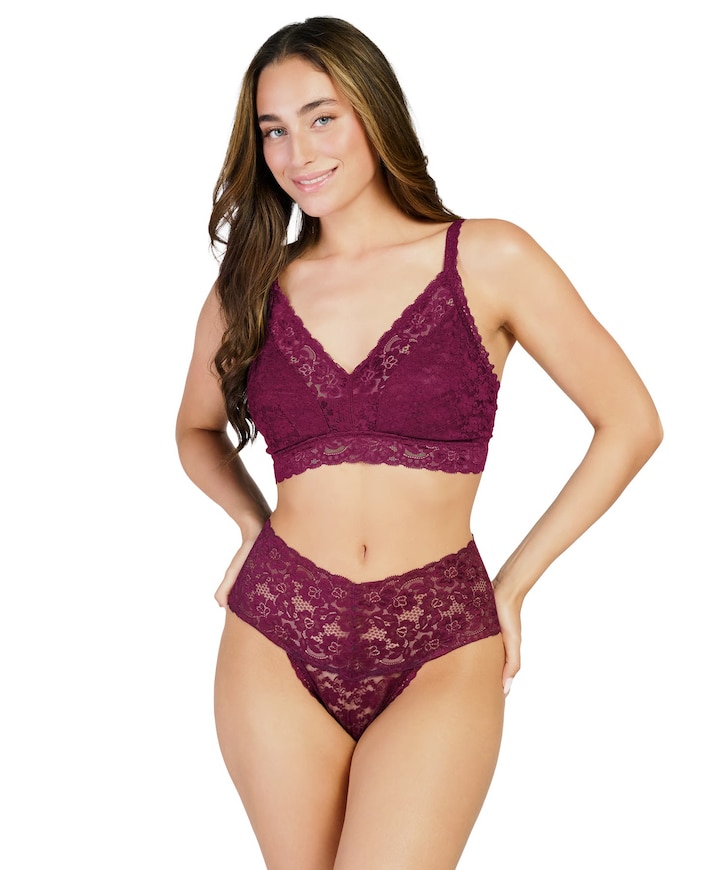 Dames string bordeaux