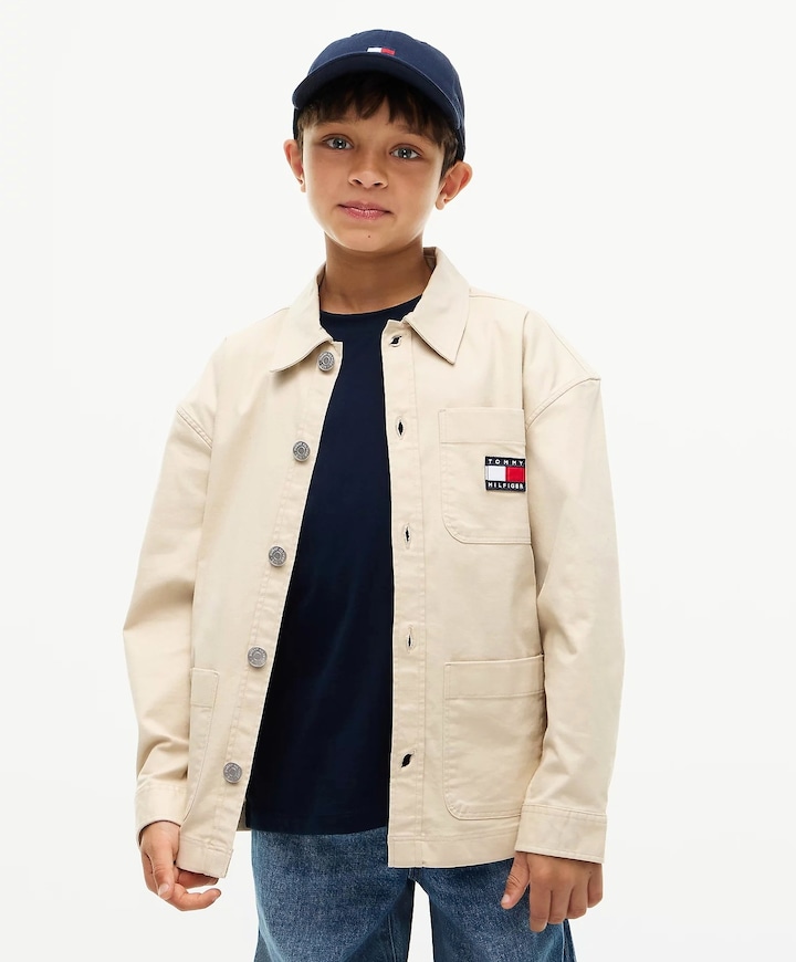 Jongens overhemd lange mouw beige