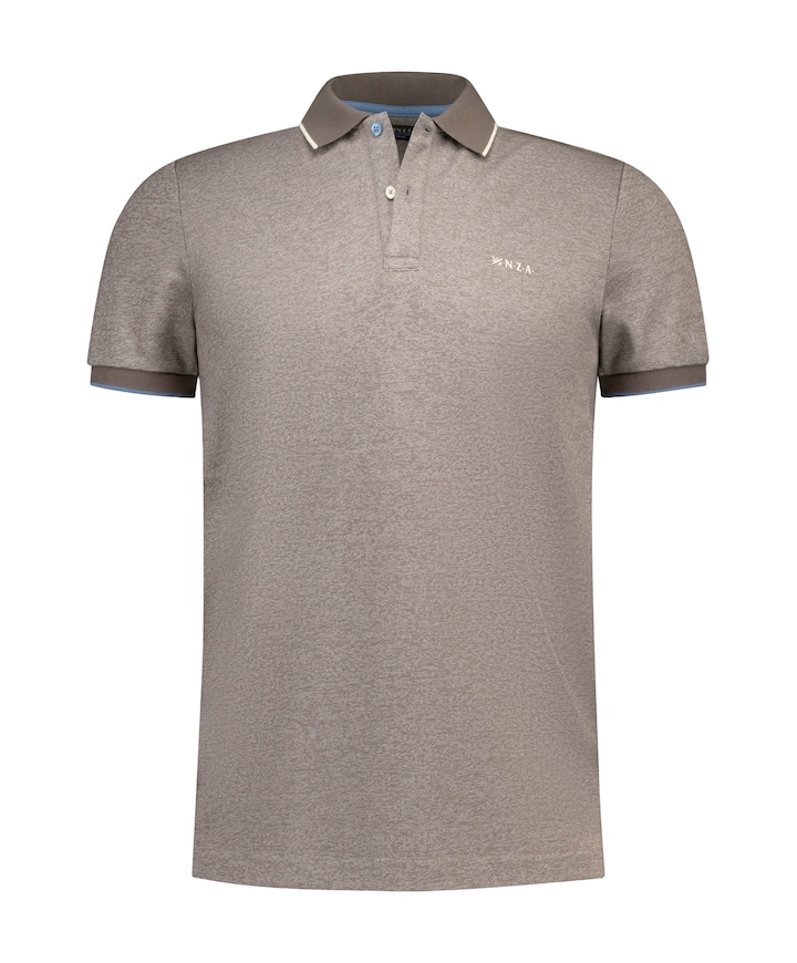 Heren polo bruin