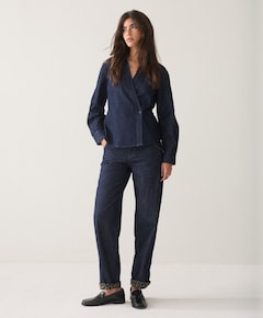 Dames blouse blauw