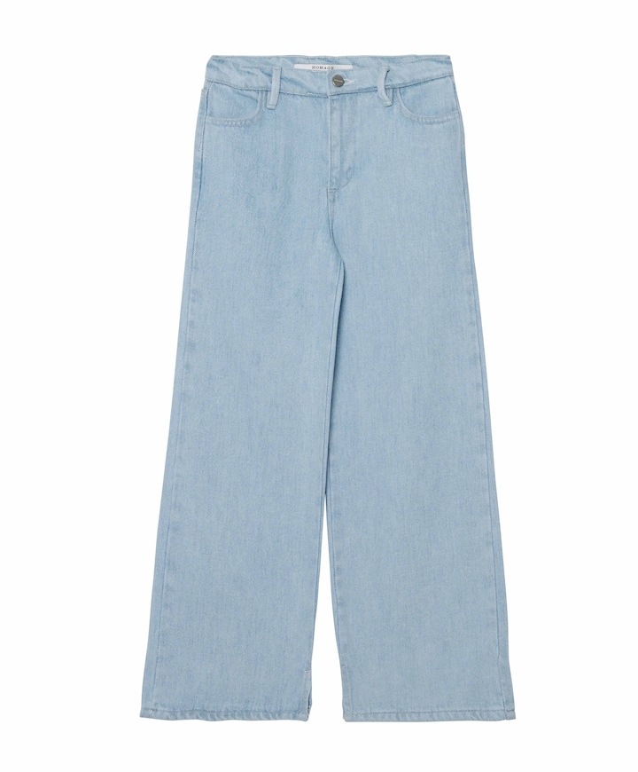 Palazzo with slits jeans blauw