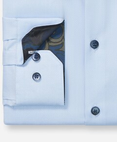 Heren overhemd lange mouw blauw