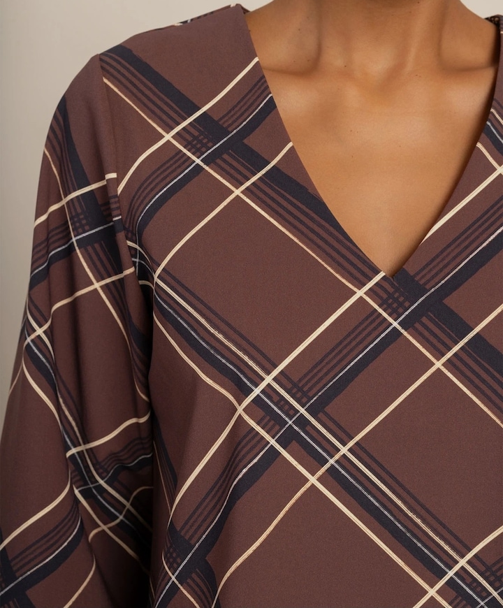 Dames longsleeve bruin