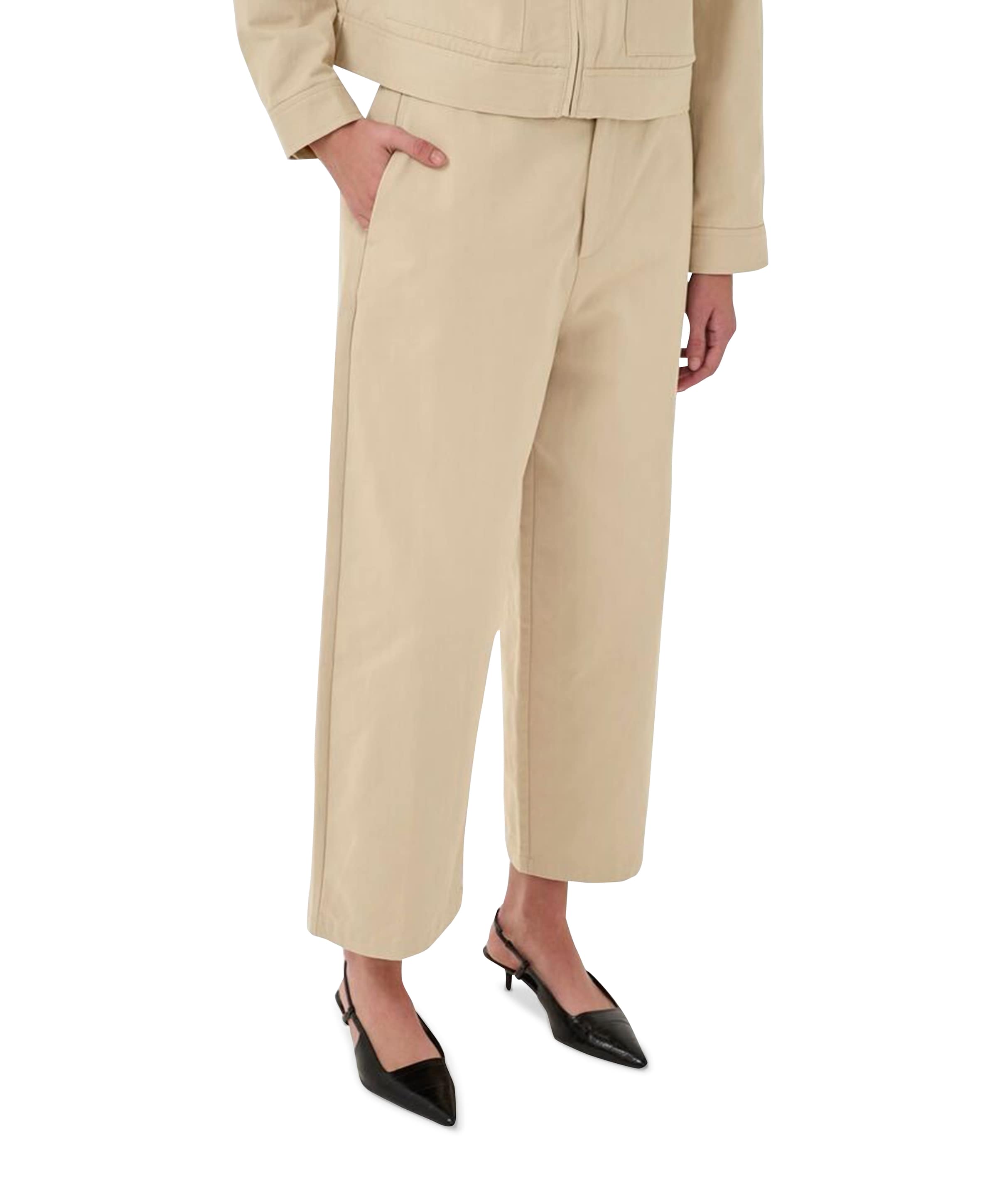 CindyMW dames broek beige