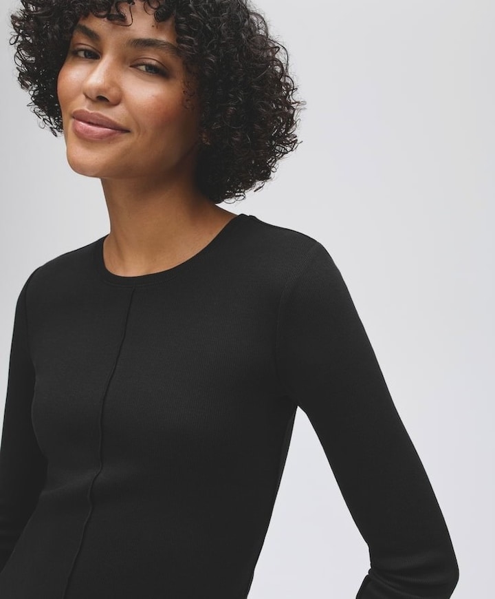 Dames longsleeve zwart