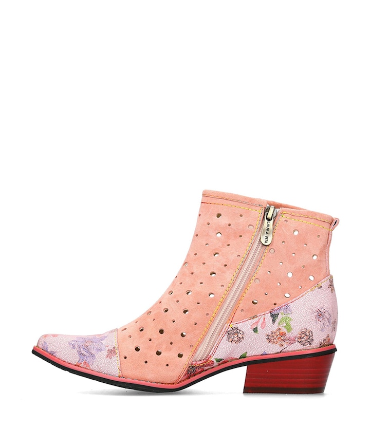 dames enkellaarzen roze