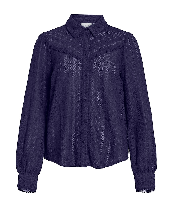 Dames blouse blauw