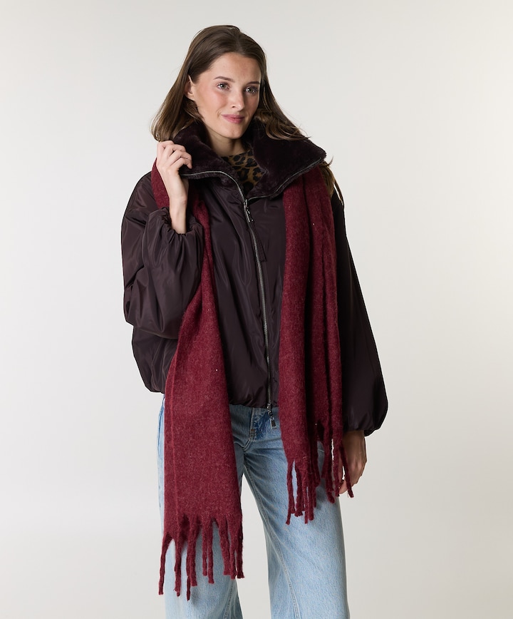 Dames jas reversible bruin