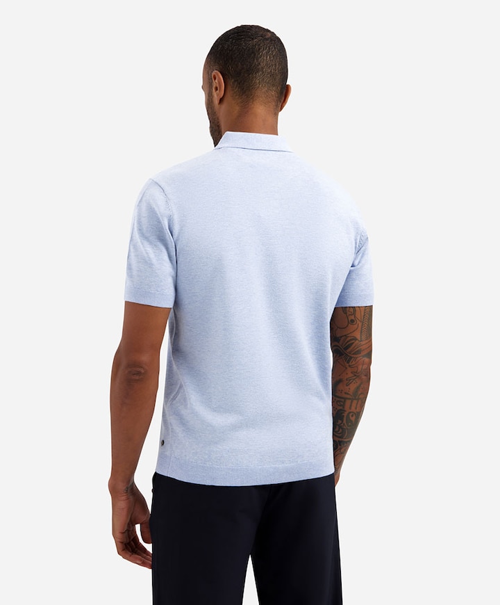 Heren polo blauw