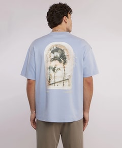 Heren T-shirt blauw