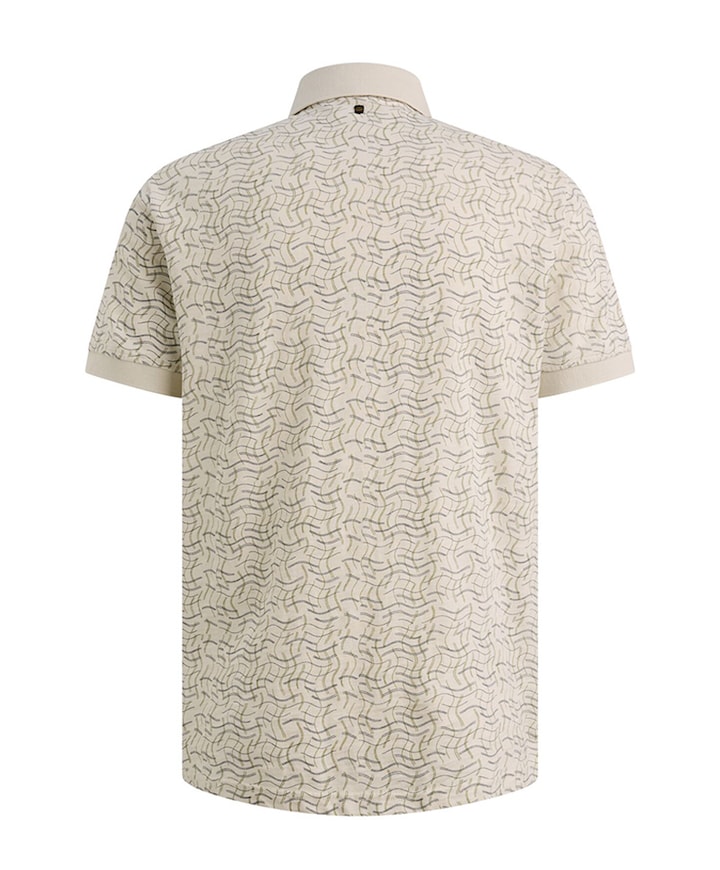 Heren polo ecru