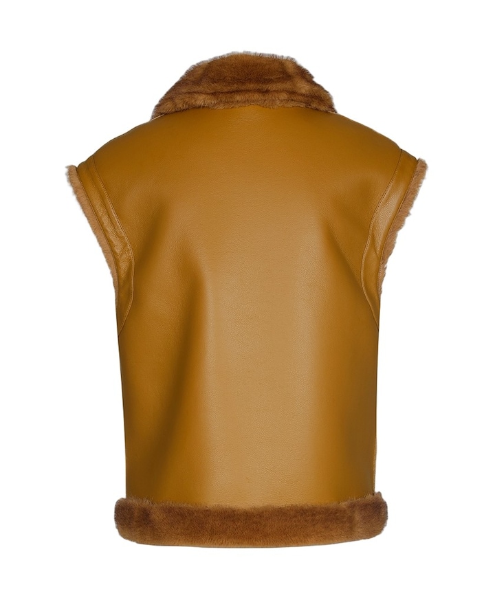 Dames gilet geel
