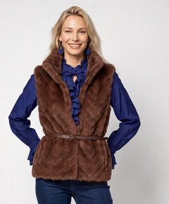 Dames gilet bruin