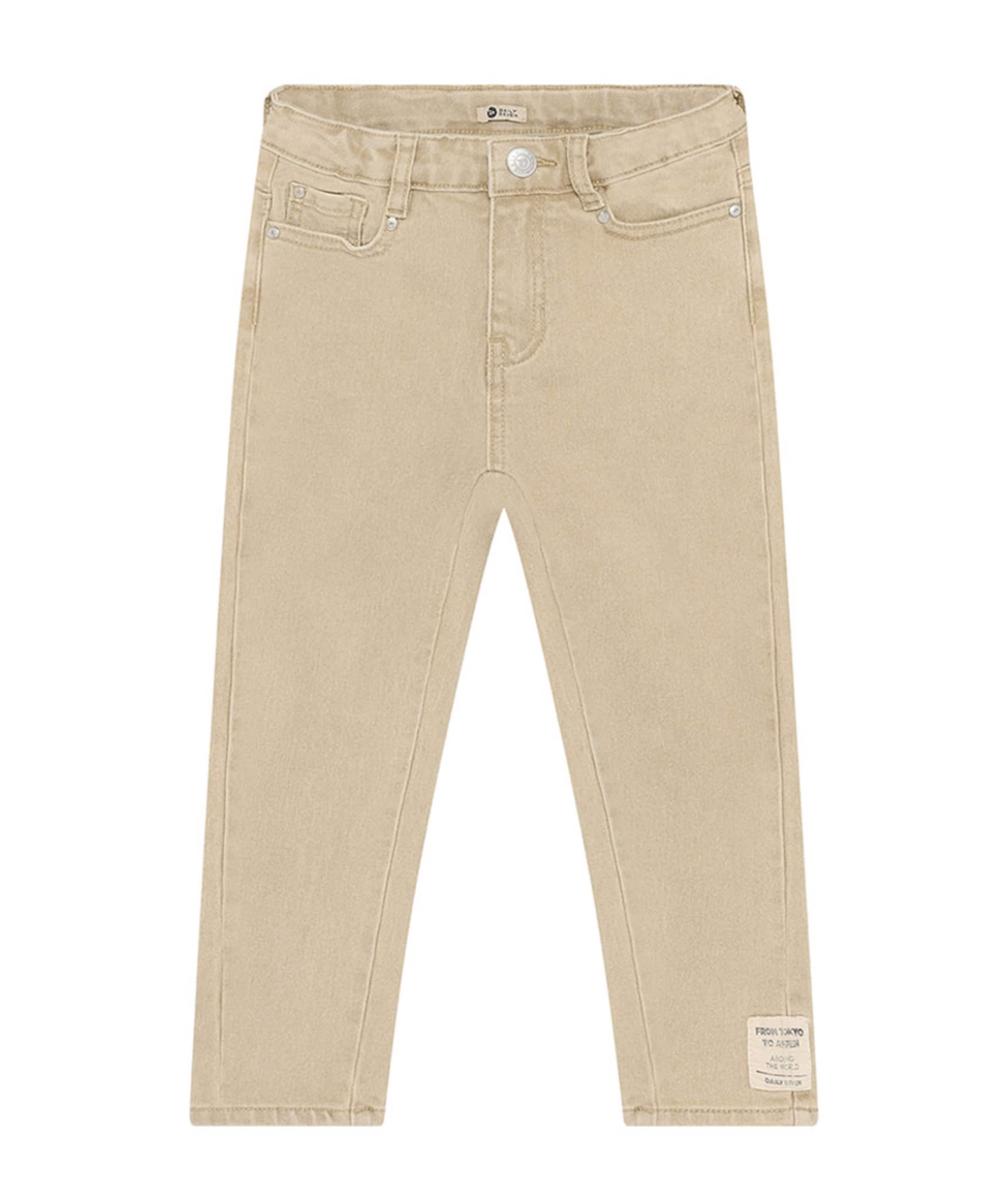 Relaxed Fit Washed jongens broek beige