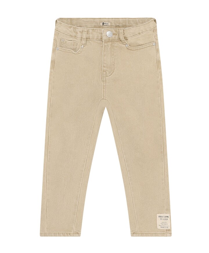 Relaxed Fit Washed jongens broek beige