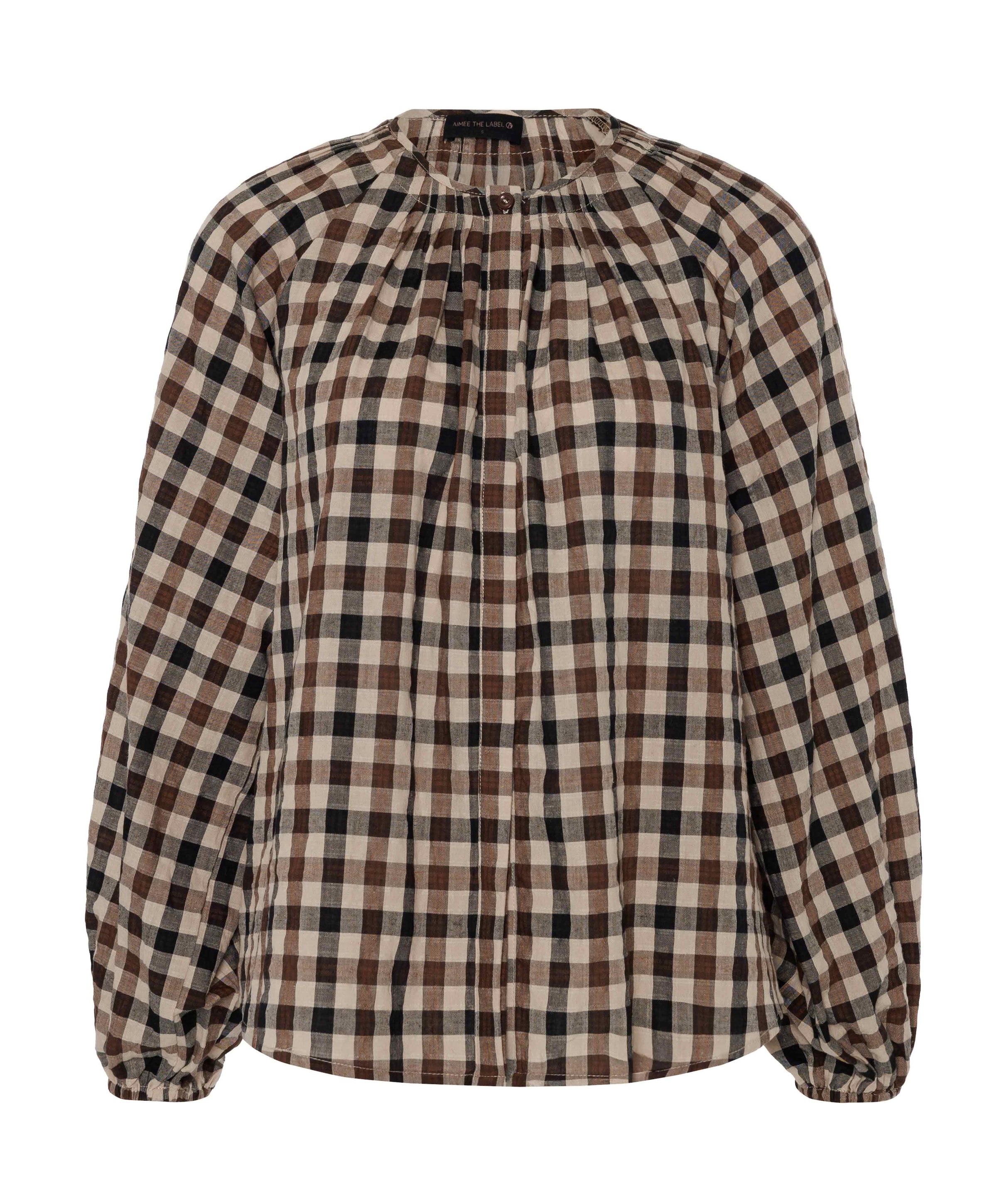 Dames blouse bruin