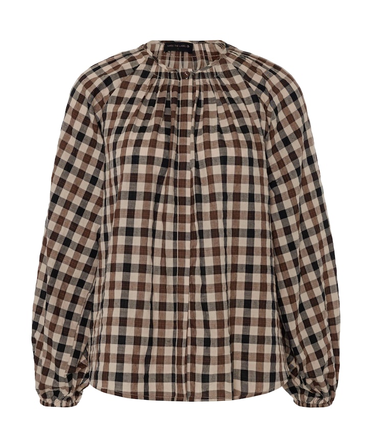 Dames blouse bruin