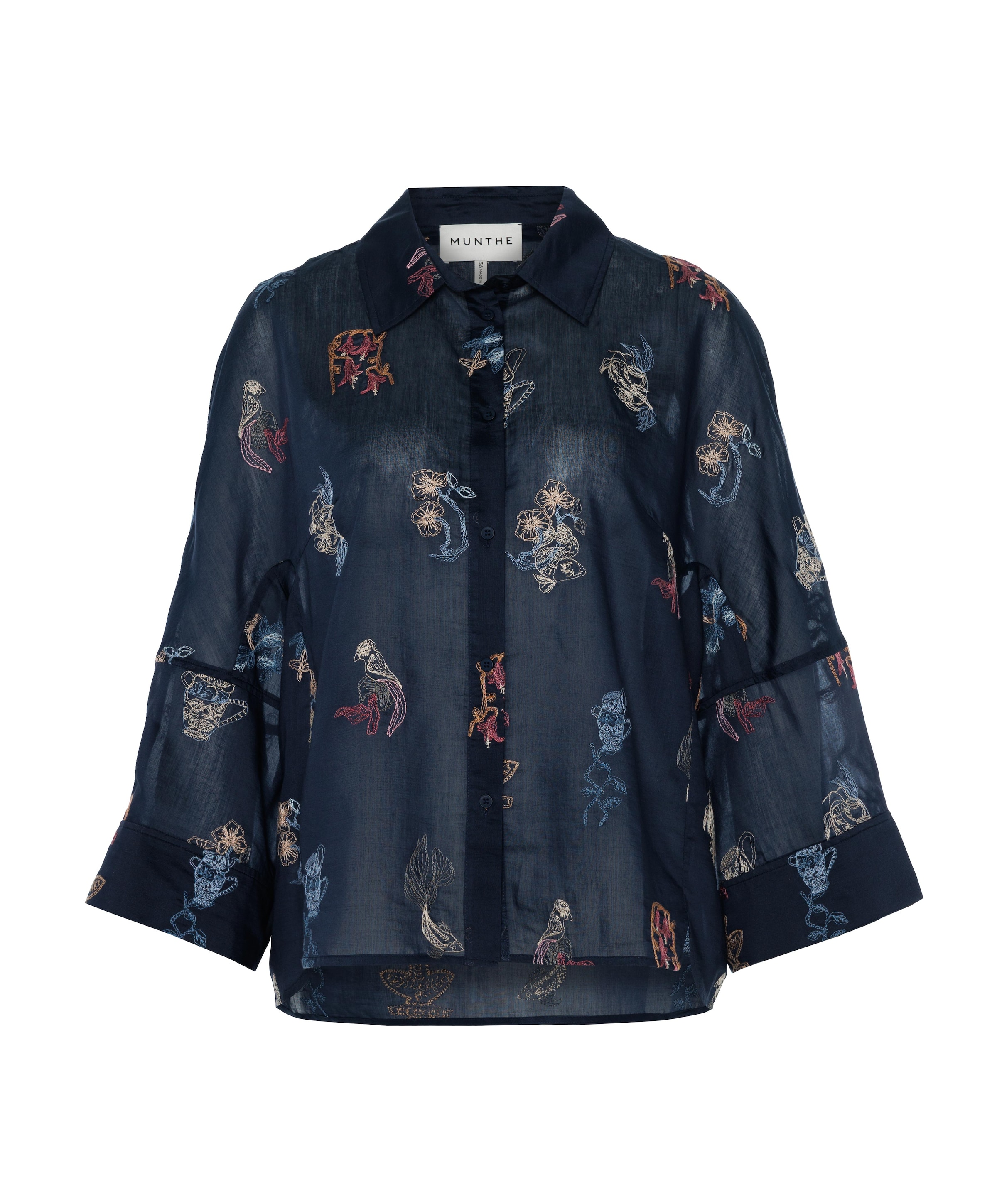Dames blouse blauw
