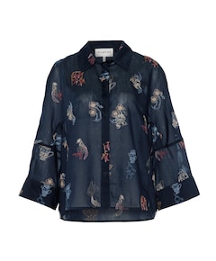 Dames blouse blauw