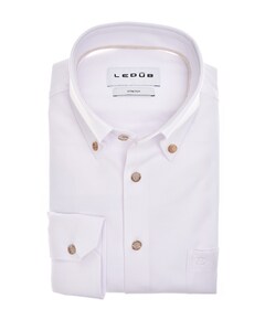 Heren overhemd extra lange mouw wit