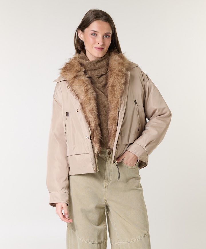 Dames jas beige