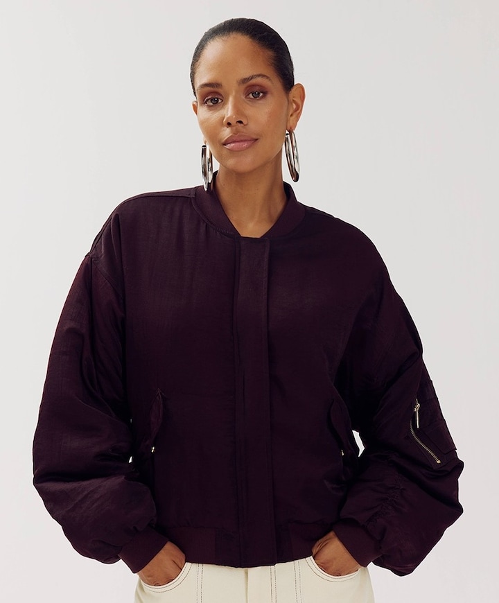 Dames jas bordeaux