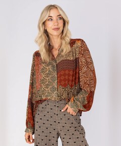 Dames blouse brique