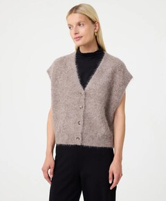 Dames gilet bruin