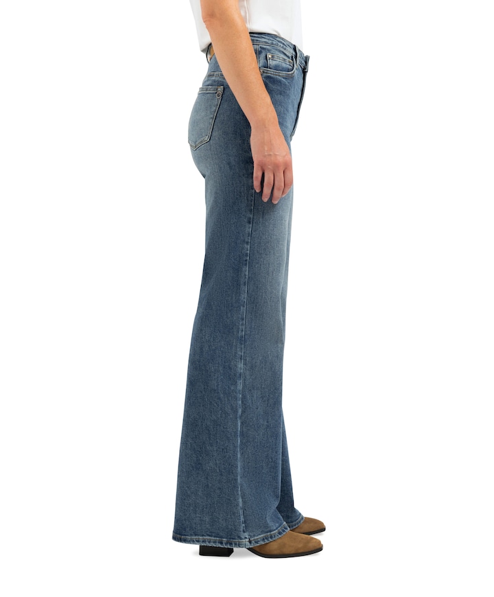 Ana Flared Without Line dames jeans blauw