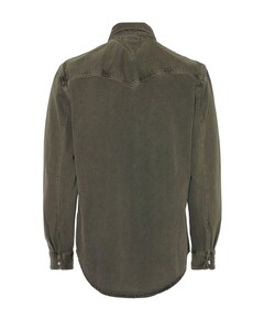 Heren overhemd lange mouw groen
