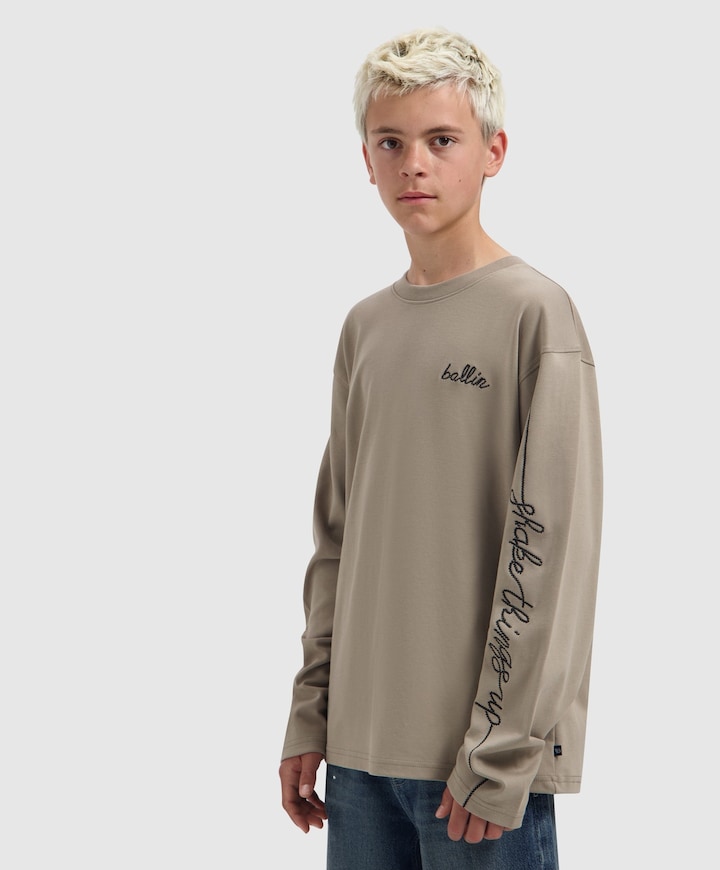Jongens longsleeve beige