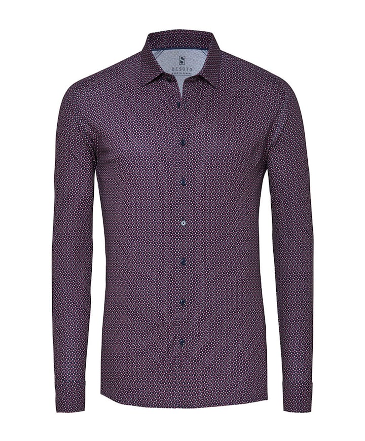 Overhemd lange mouw bordeaux