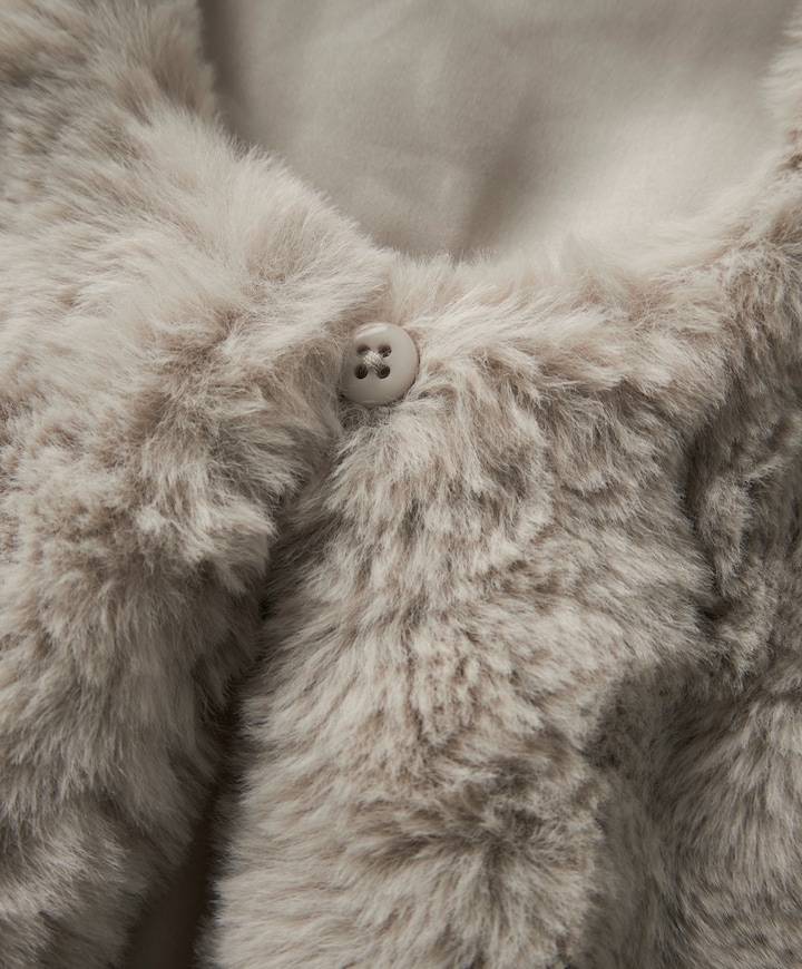 Meisjes gilet beige