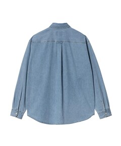 Heren overhemd lange mouw blauw