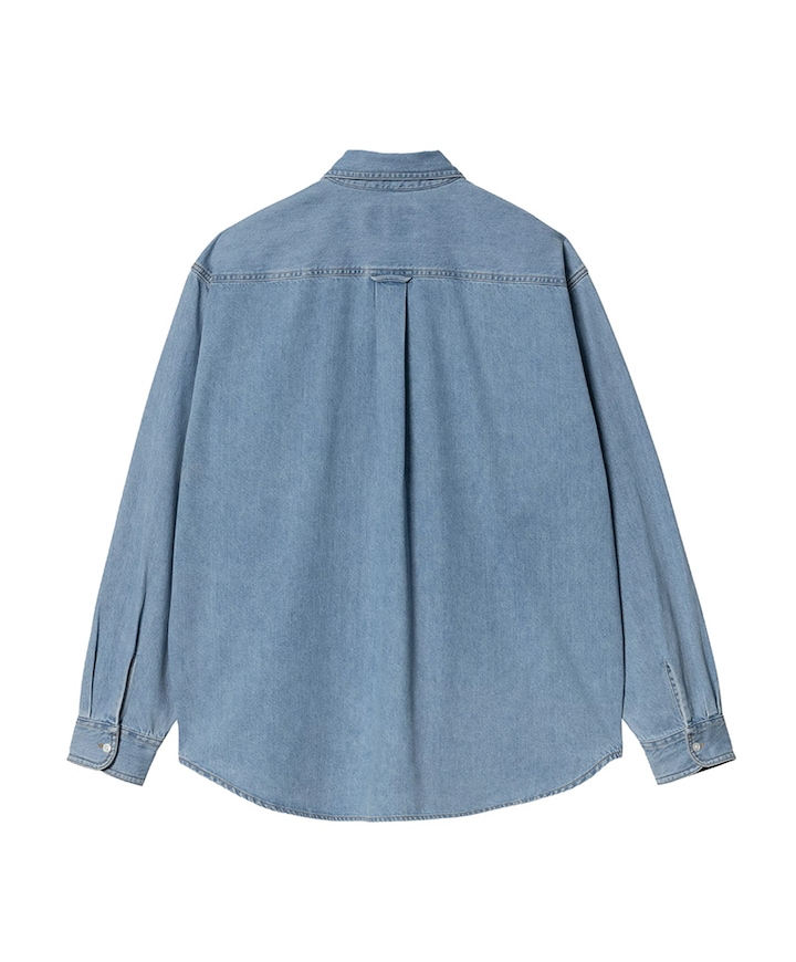 Heren overhemd lange mouw blauw