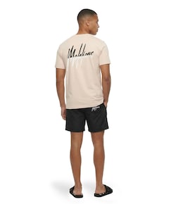 Split swim shorts heren zwembroek zwart