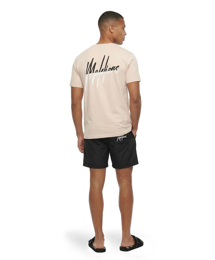 Split swim shorts heren zwembroek zwart