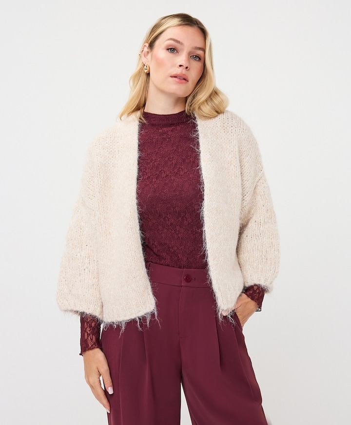 Dames vest beige